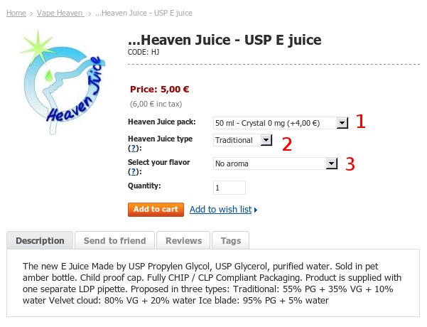 flavourart heaven juice usp fa