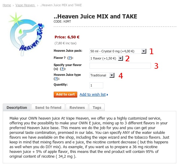 flavourart heaven juice mix fa